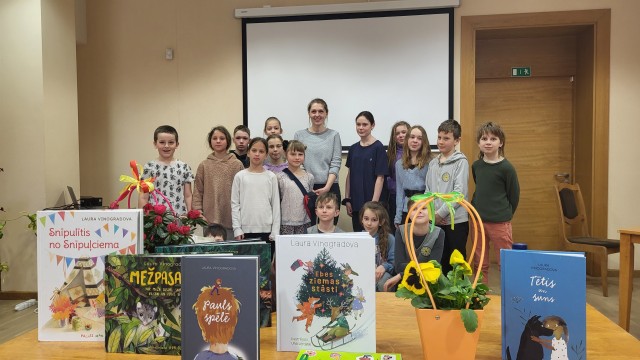 BJVŽ 2024 noslēguma pasākums Ogresgala bibliotēkā kopā ar L. Vinogradovu